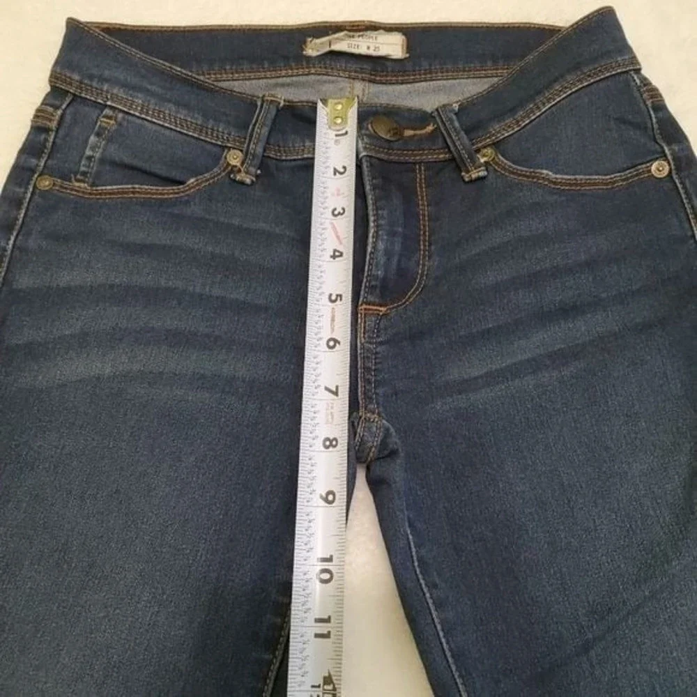 Free People womens dark Blue‎ Jeans Size W 25 denim midwaist